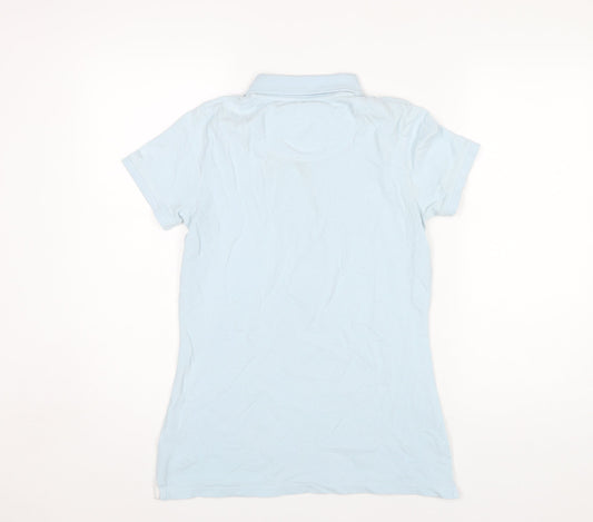 Crew Clothing Women’s Blue Cotton Polo Shirt Size 8