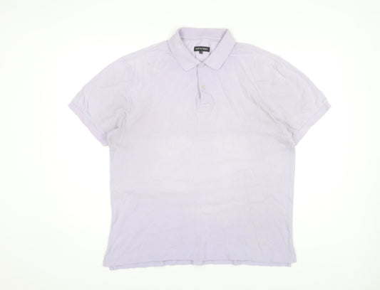 Austin Reed Men's Purple Polo Shirt L