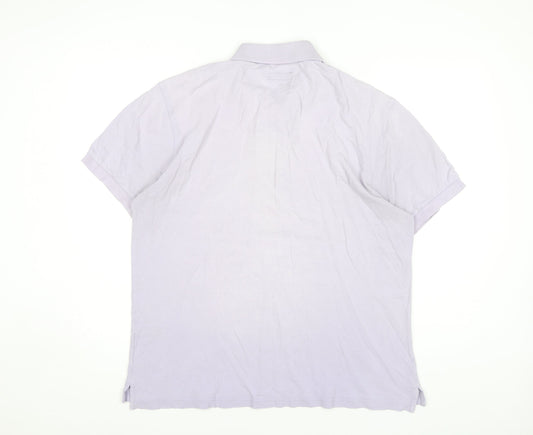 Austin Reed Men's Purple Polo Shirt L