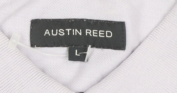 Austin Reed Men's Purple Polo Shirt L