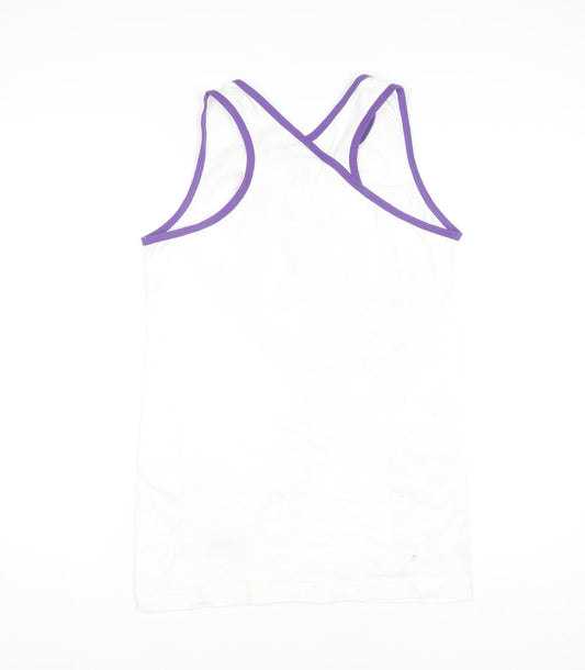 Nike Teens White Tank Top, Size 12, Cotton Blend