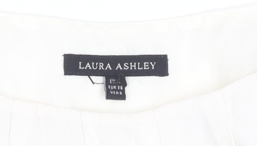 Laura Ashley Women's Black White Pencil Dress Size 8