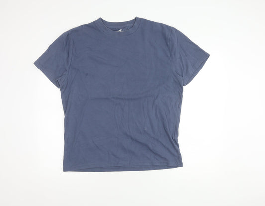 Hollister Men's Blue Crew Neck Relaxed Fit T-Shirt L