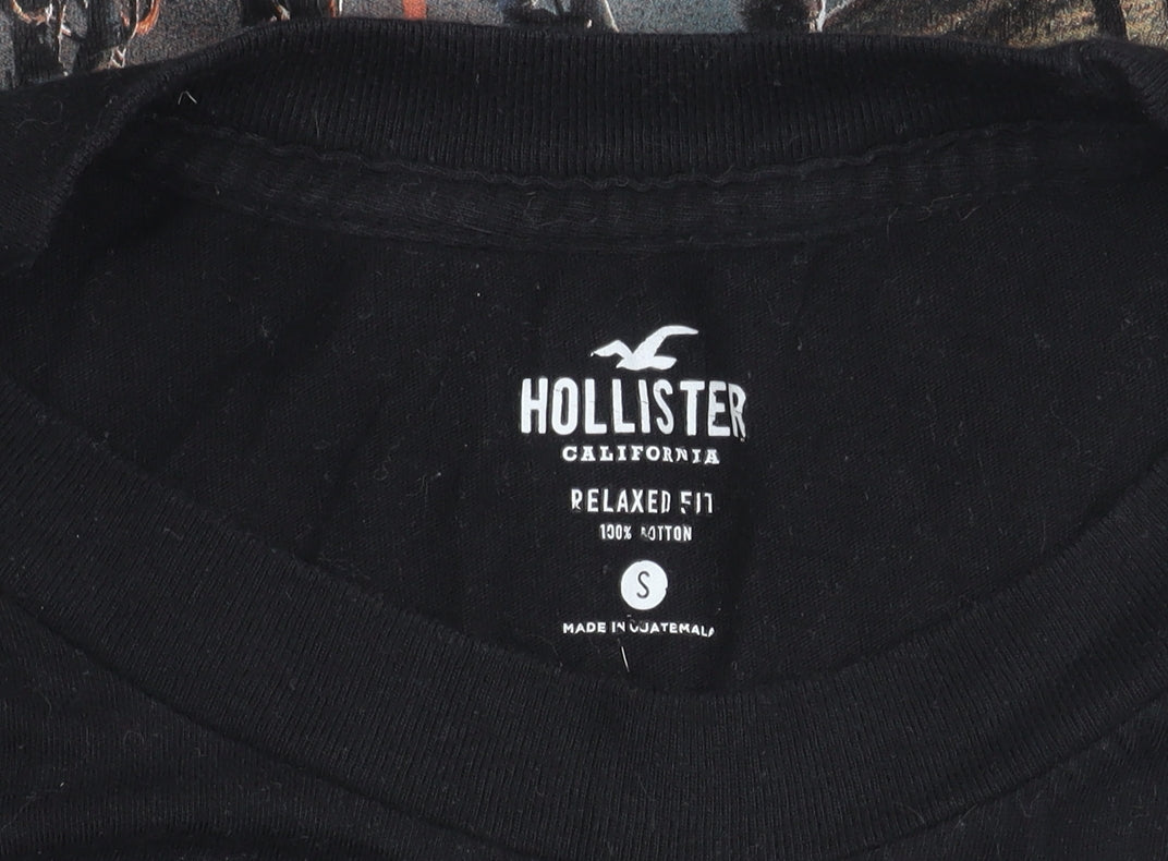 Hollister Men's Black Stranger Things Graphic T-Shirt S