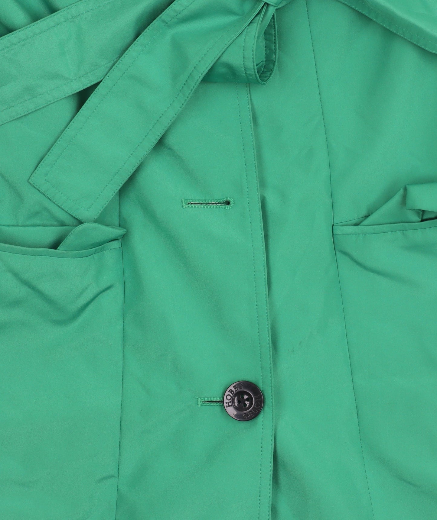 Hobbs Women's Green Trench Coat Size 12