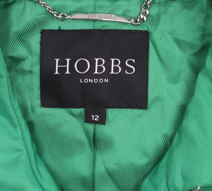 Hobbs Women's Green Trench Coat Size 12