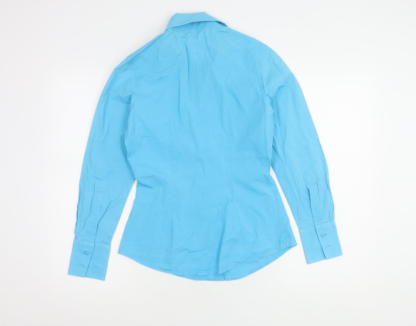 Hawes & Curtis Women's Blue Button-Up Shirt, Size 10