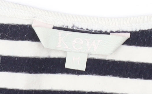 Kew Women's Black Striped Scoop Neck T-Shirt M