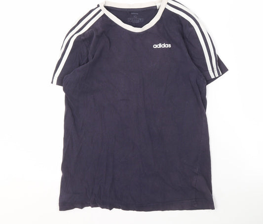 Mens UK Size XS adidas Blue Cotton T-Shirt