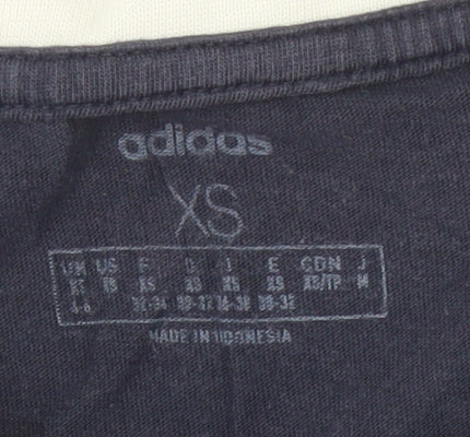 Adidas Men's Blue XS T-Shirt, Cotton Logo Design