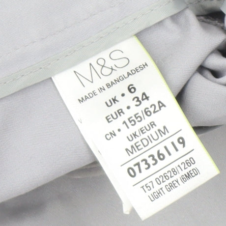 Marks and Spencer Women's Grey Straight Trousers Size 6