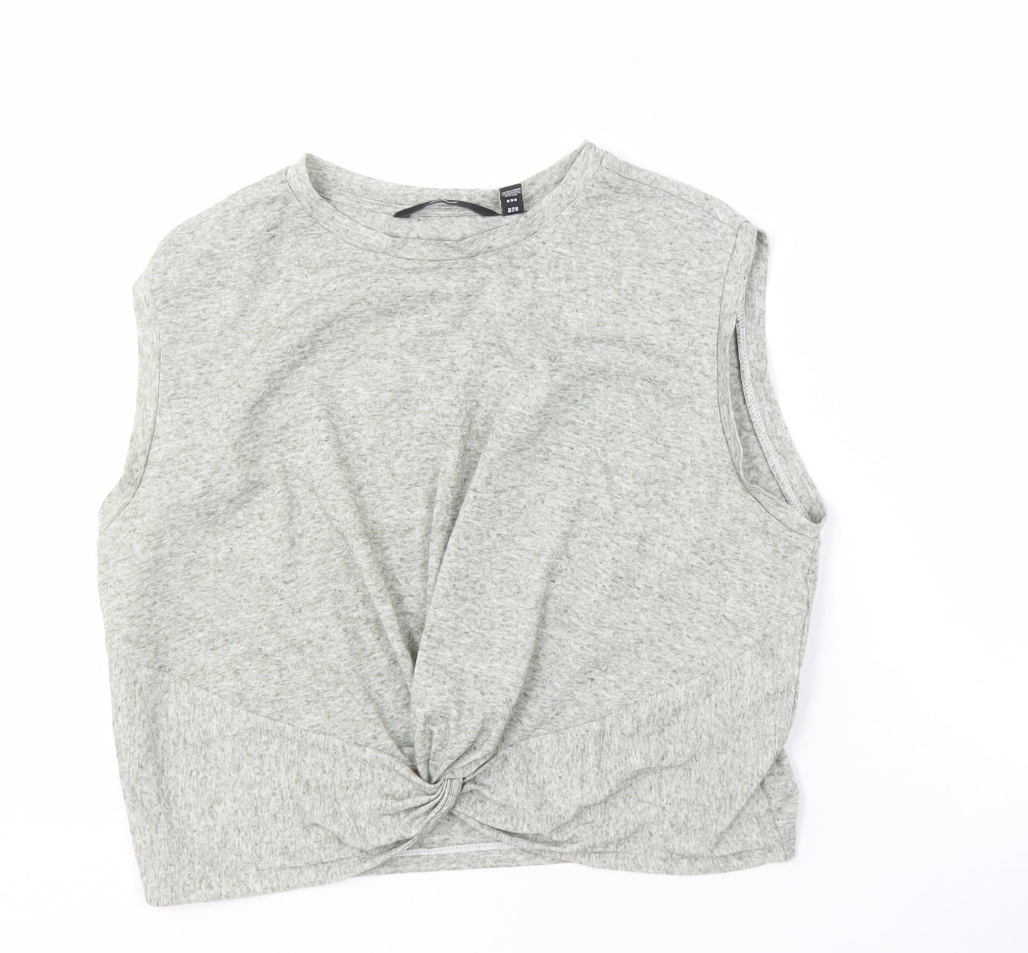 Vero Moda Women's Grey Cropped Tank Top M Casual
