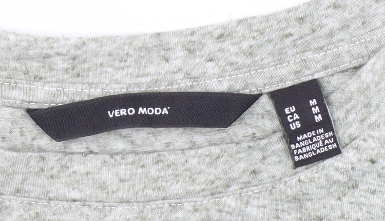 Vero Moda Women's Grey Cropped Tank Top M Casual