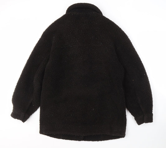 & Other Stories Women's Black Mid-Length Jacket, Size 2