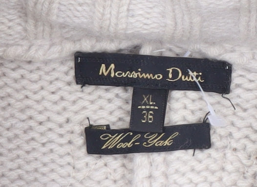 Massimo Dutti Women's Beige Wool Yak Vest XL