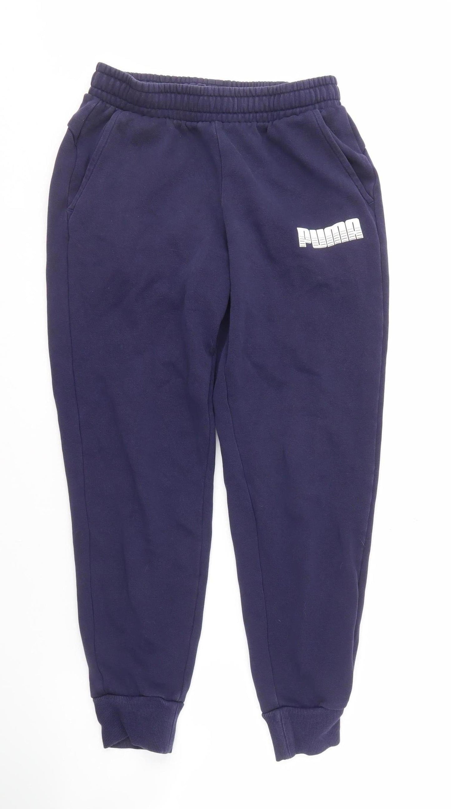 Puma Men's Blue Fleece Joggers Size M