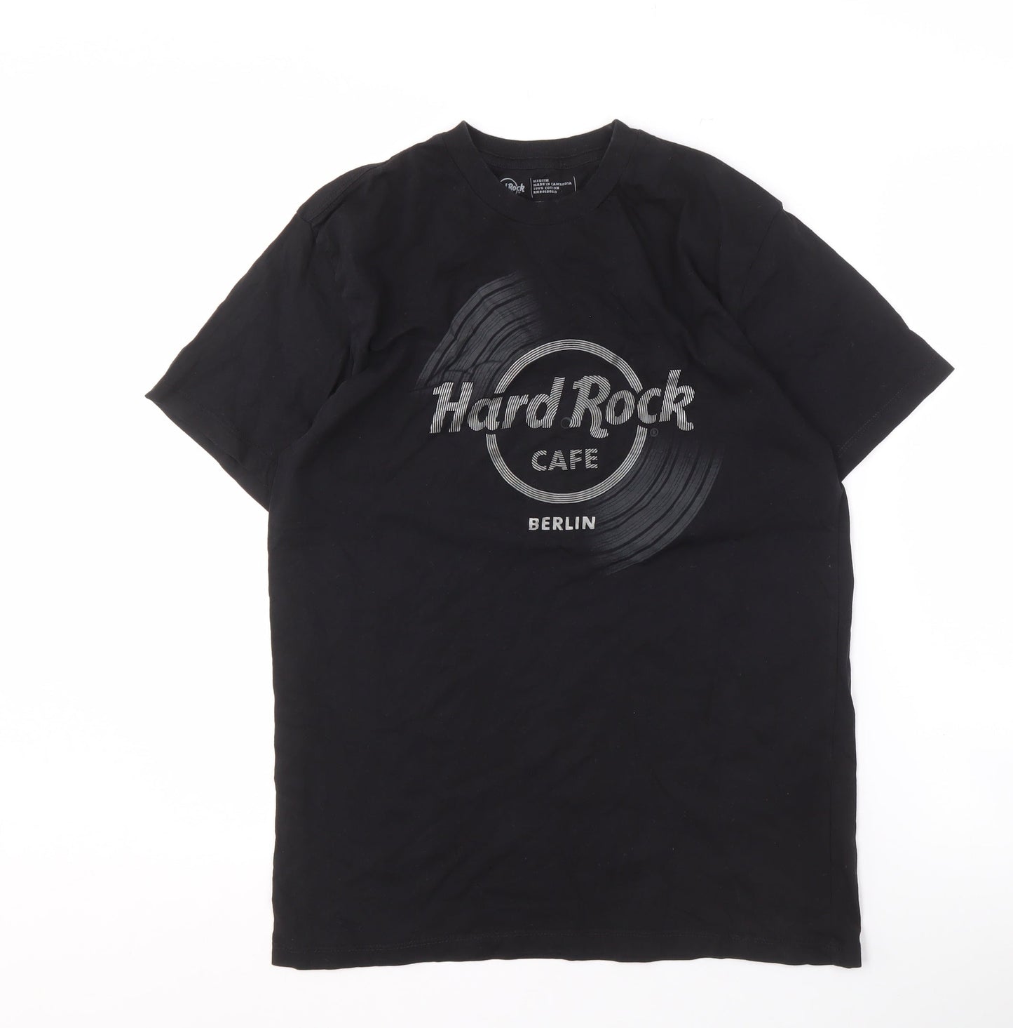 Hard Rock Men's Black T-Shirt Medium Music Graphic