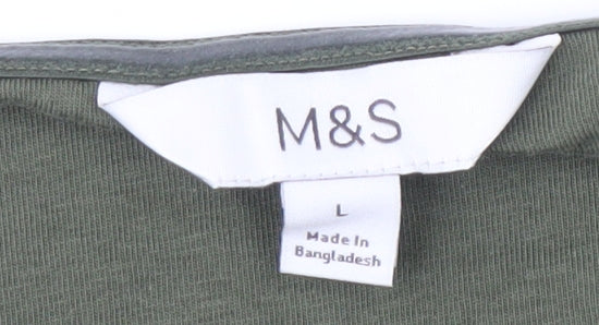 Brand and care label for Marks & Spencer Women's Green Tube Top L - Casual Wear