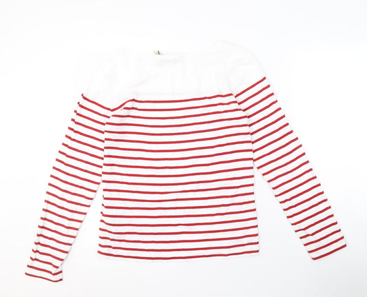 Polo Ralph Lauren Women’s Red & White Striped T-Shirt, Size G