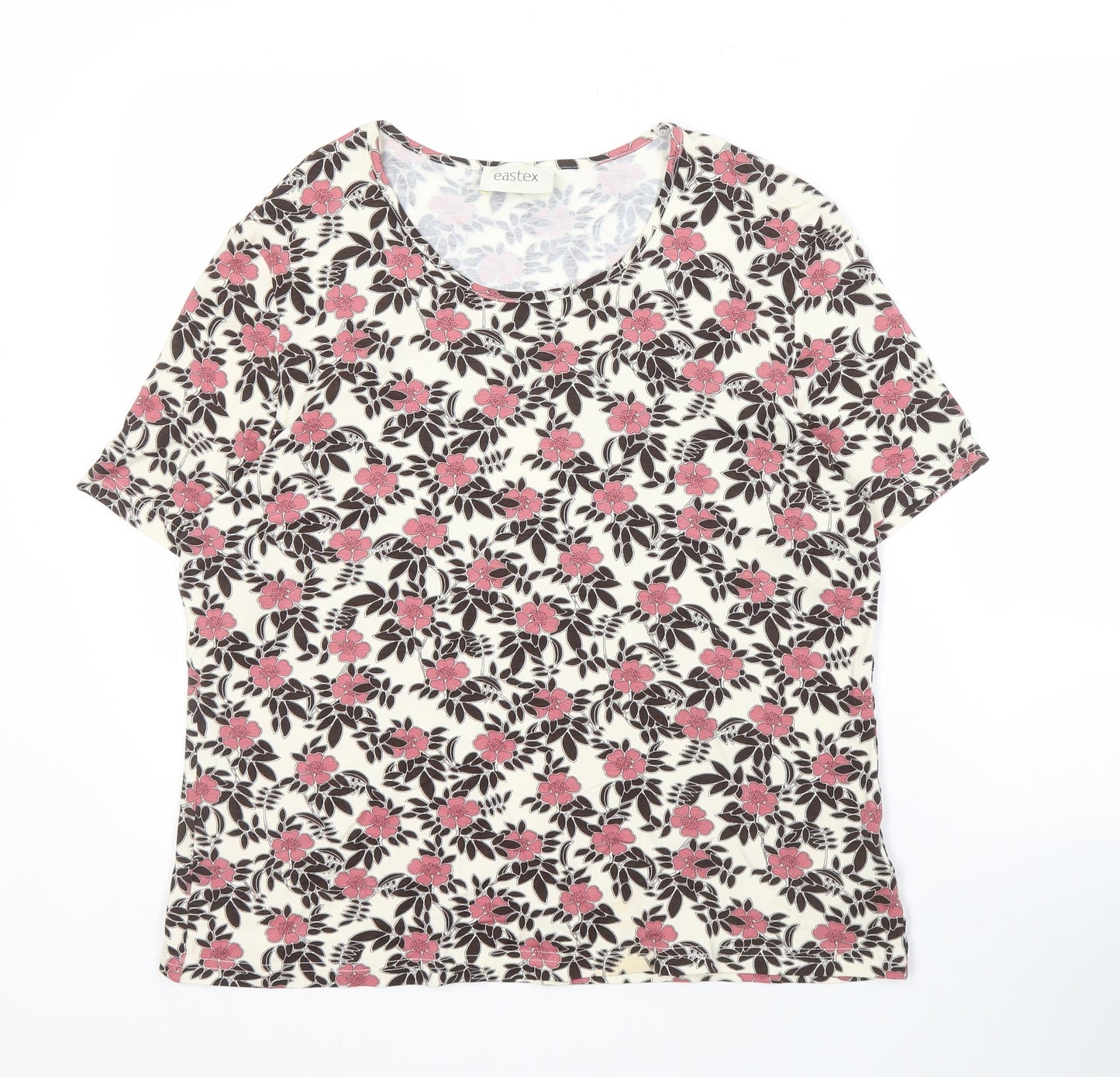 Eastex Women's Multicoloured Floral T-Shirt, Size 16