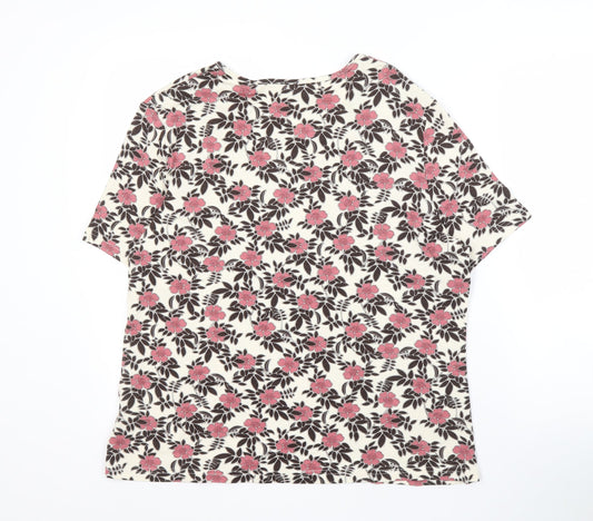 Eastex Women's Multicoloured Floral T-Shirt, Size 16