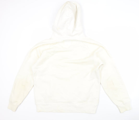 Hollister Men’s White Pullover Hoodie Size L