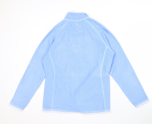 Mountain Warehouse Women Blue 1/4 Zip Sweatshirt UK 14