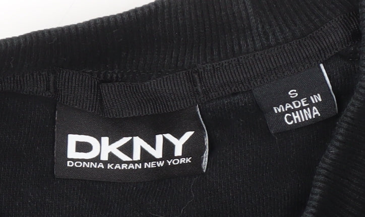 DKNY Men's Black S Pullover Sweatshirt Cotton