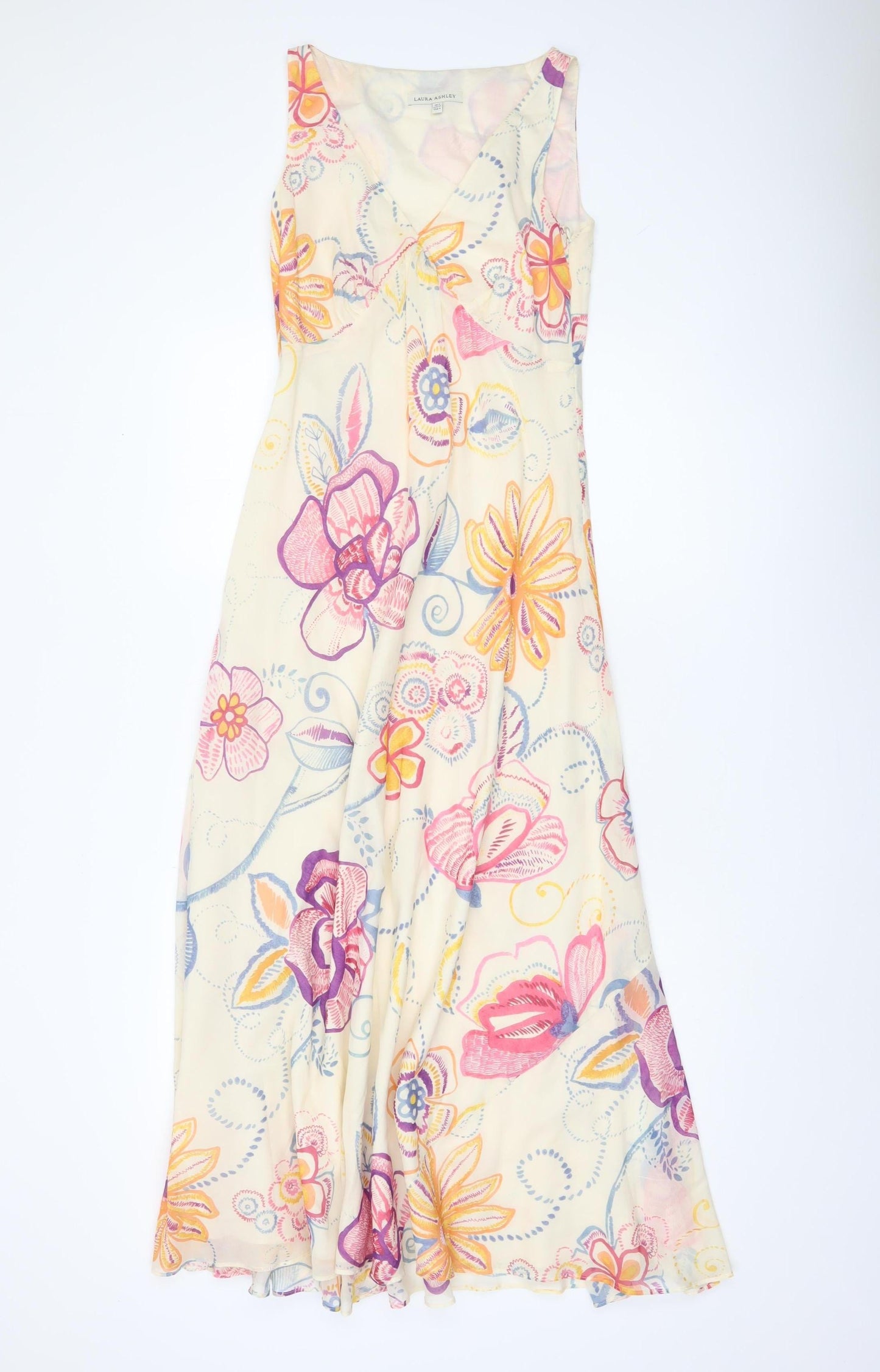 Laura Ashley Women's Multicoloured Floral A-Line Dress, Size 2