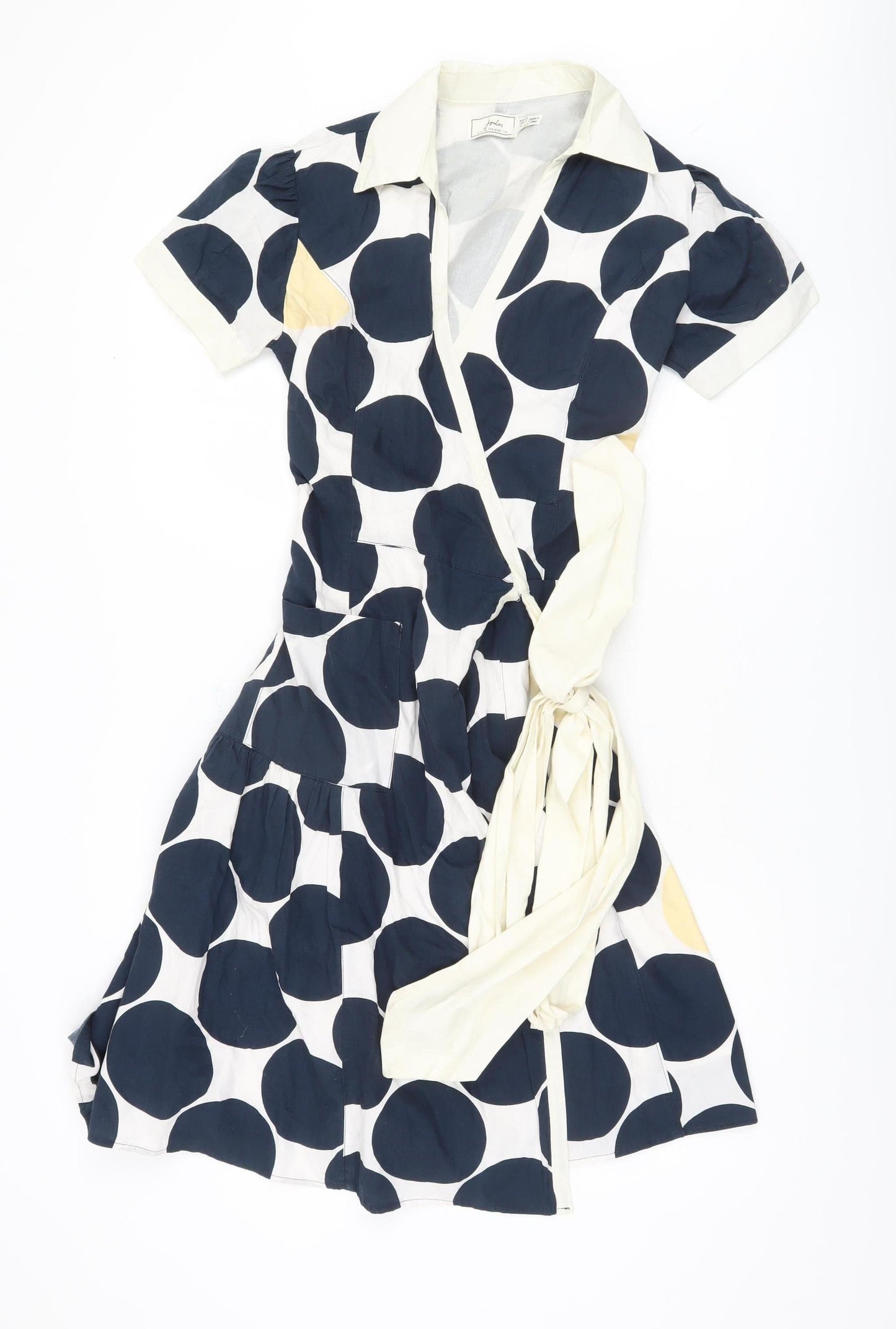 Joules Women's Multicoloured Polka Dot Wrap Dress Size 8