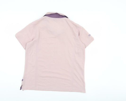 Womens UK Size S TOG 24 Pink Polyester Blend Polo