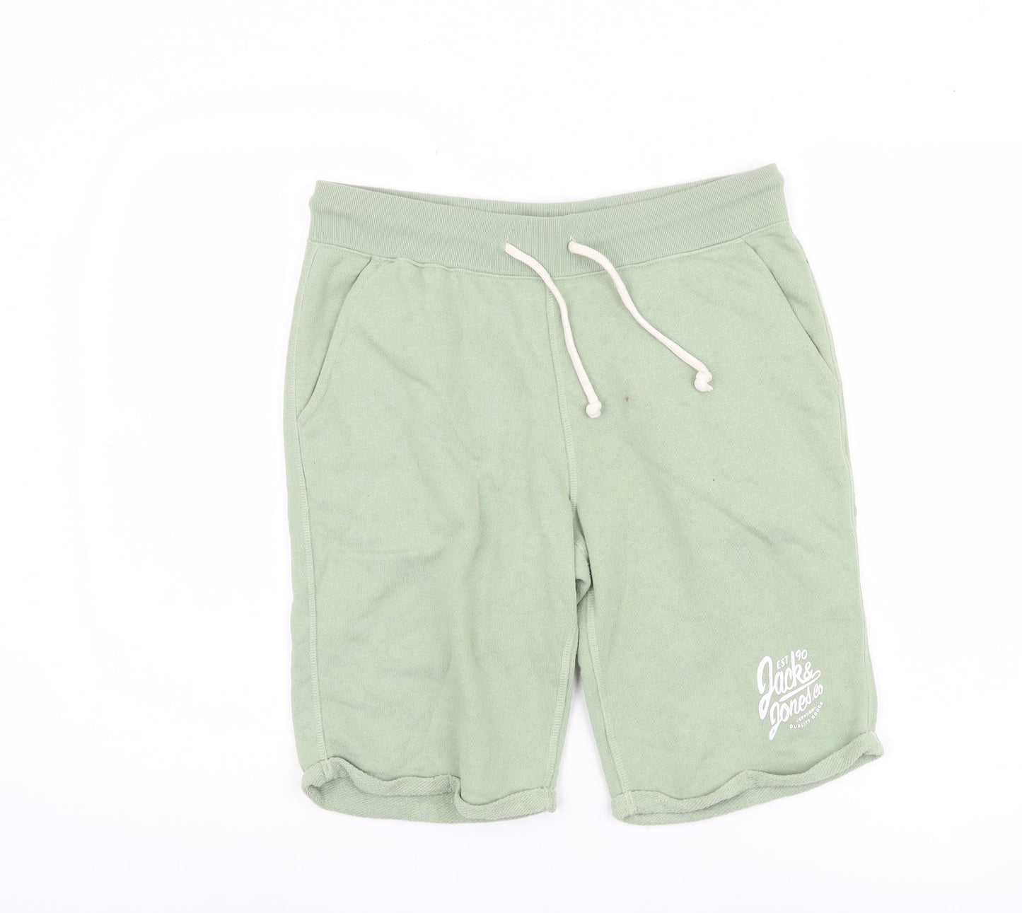 Jack & Jones Men's Green Sweat Shorts L