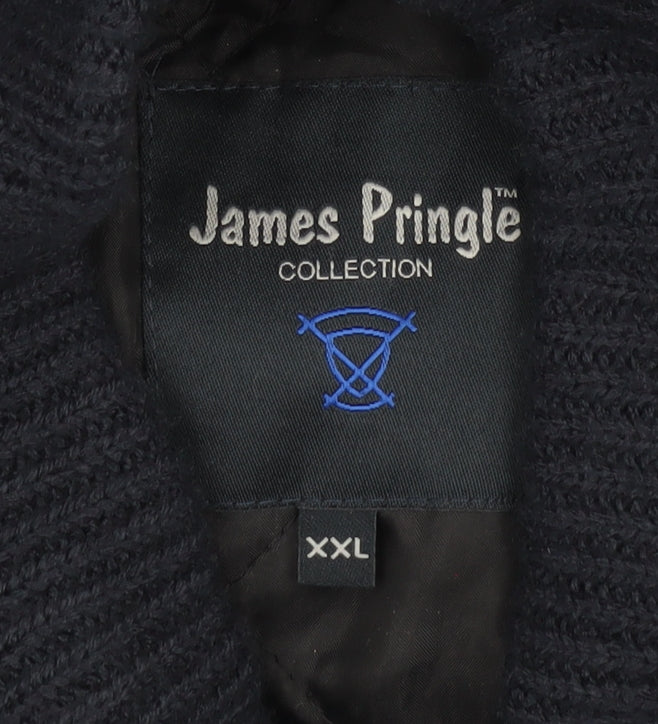 James Pringle Men's Blue 2XL Knit Jacket, Casual Wear