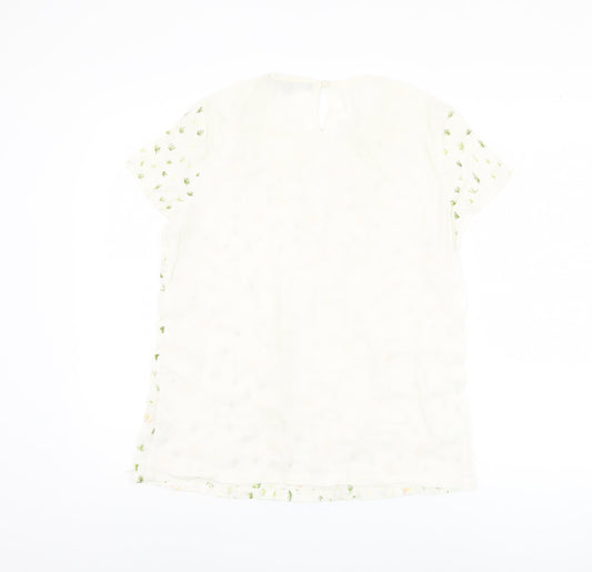 French Connection Women's Ivory Floral Top Size 14