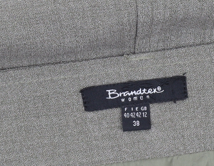 Brandtex Women Beige A-Line Skirt Size 12 Polyester