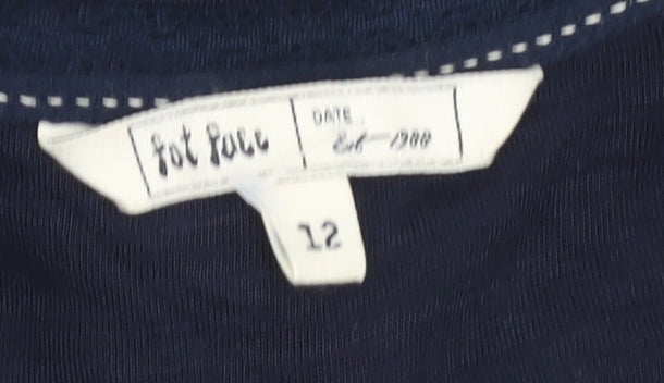 Fat Face Women's Blue Striped Dress Size 12