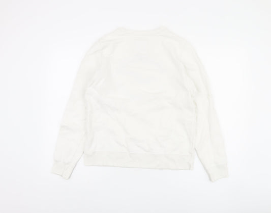 Hollister Women's White Pullover Sweatshirt S
