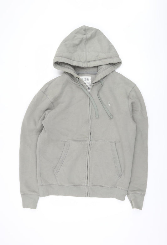 Jack Wills Grey Full Zip Hoodie - Men's S