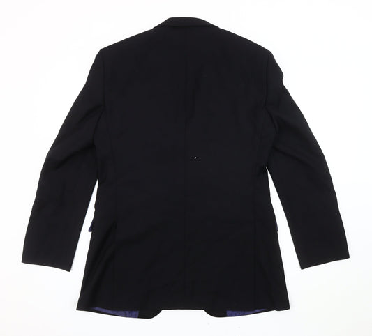 Ventuno 21 Men's Black Blazer, Size 38, Regular Fit