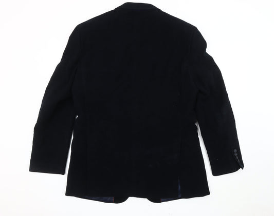 Emmetex Men's Black Jacket 42R, Single-Breasted Formal