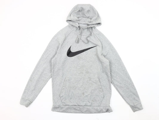Mens UK S Regular Nike Grey Pullover Hoodie
