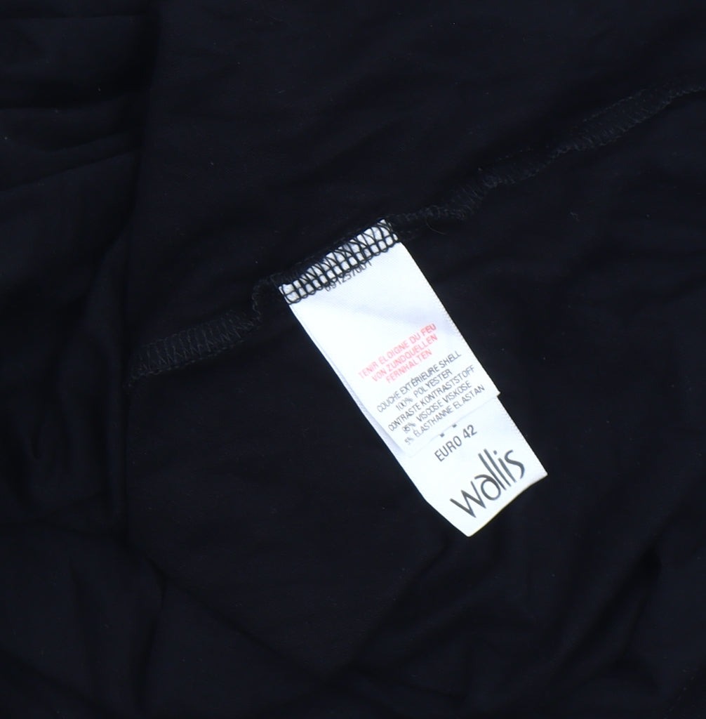 Brand and care label for Wallis Women's Black Geometric Sleeveless Top