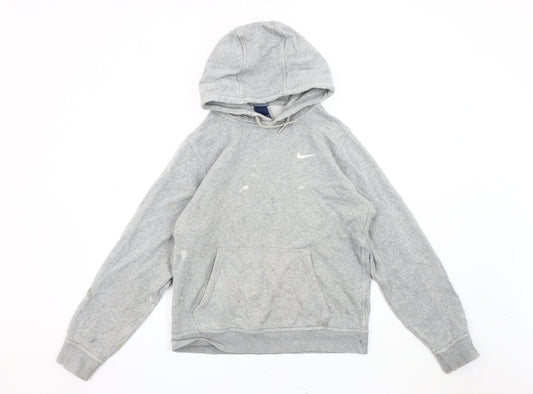 Mens UK S Regular Nike Grey Pullover Hoodie
