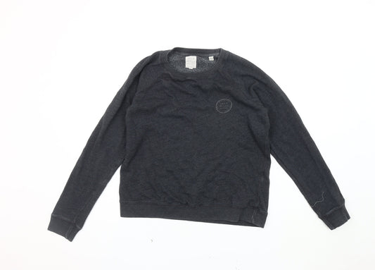Jack Wills Women's Black Pullover Sweatshirt, Size 16
