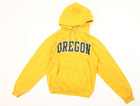 Mens UK S Regular Champion Yellow Pullover Hoodie