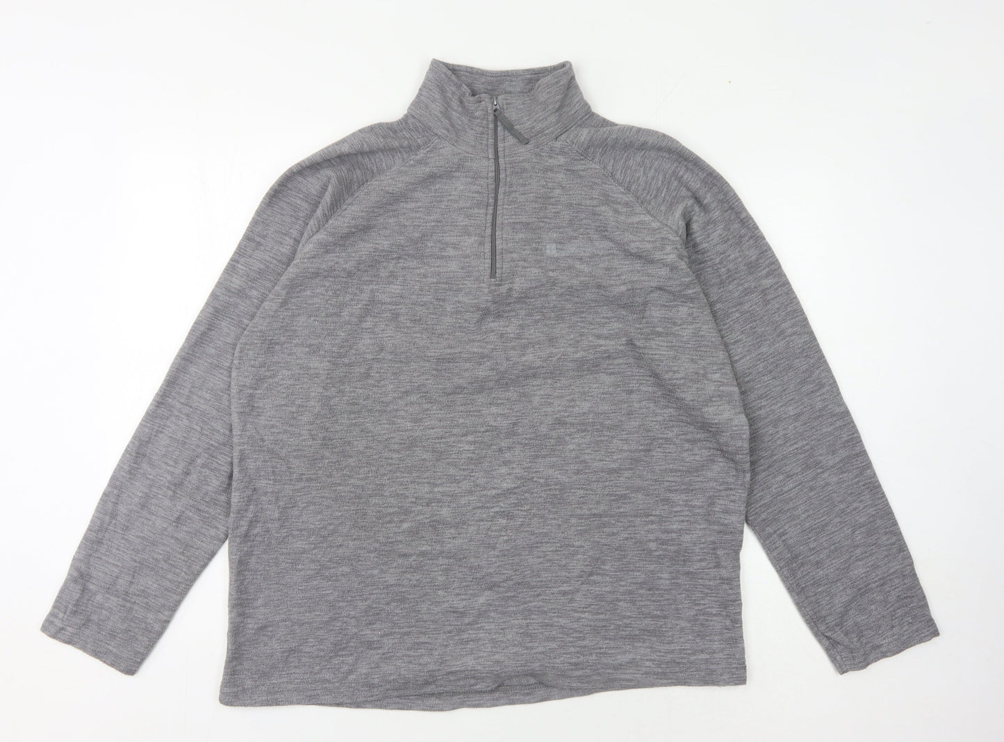 Mountain Warehouse Unisex Grey 1/4 Zip Fleece Sweatshirt L