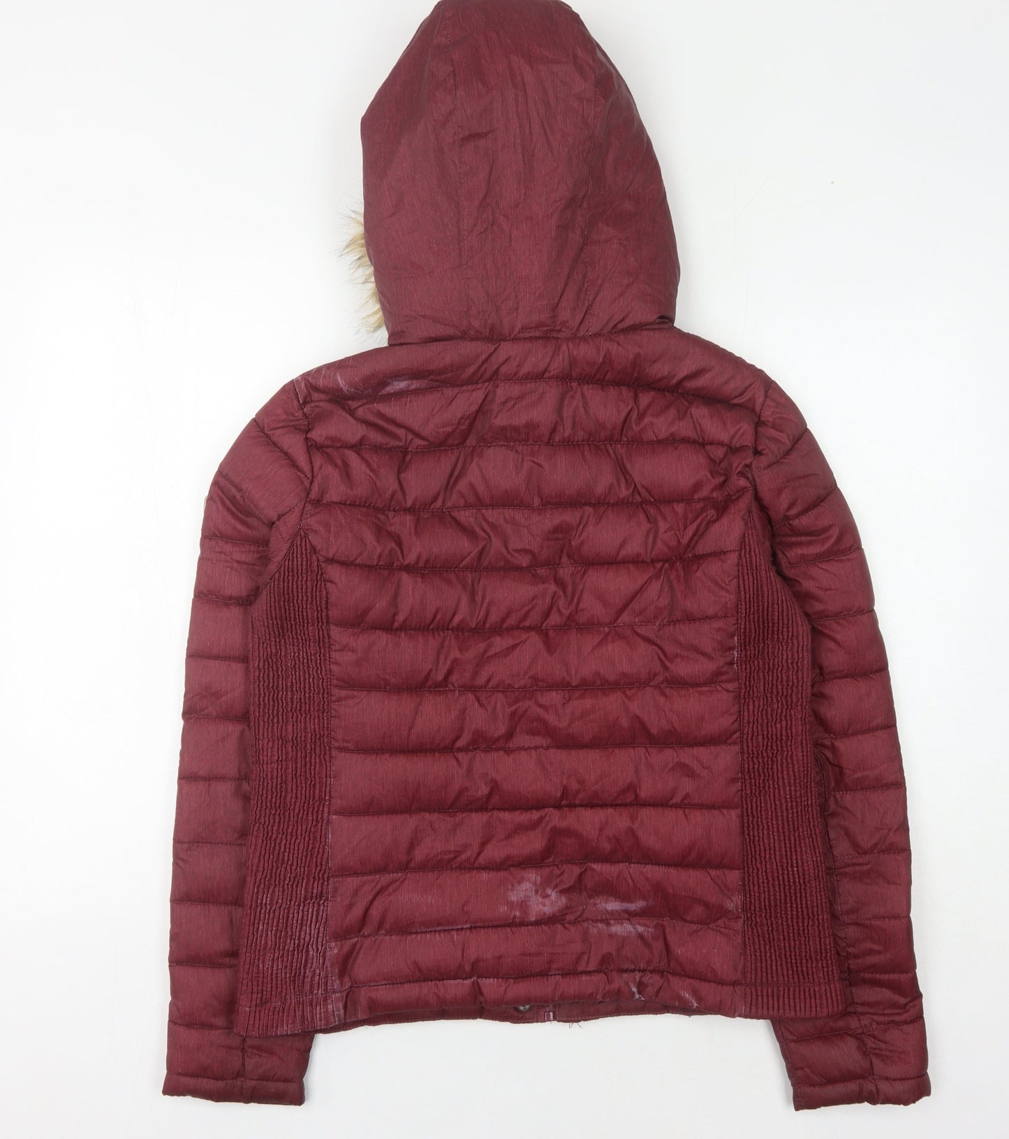 Superdry Women's Red Puffer Jacket L, Winter Coat