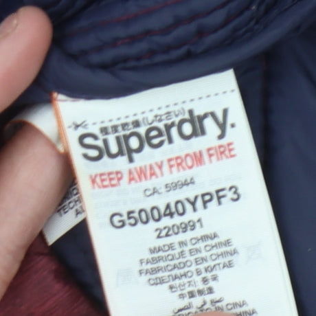 Superdry Women's Red Puffer Jacket L, Winter Coat