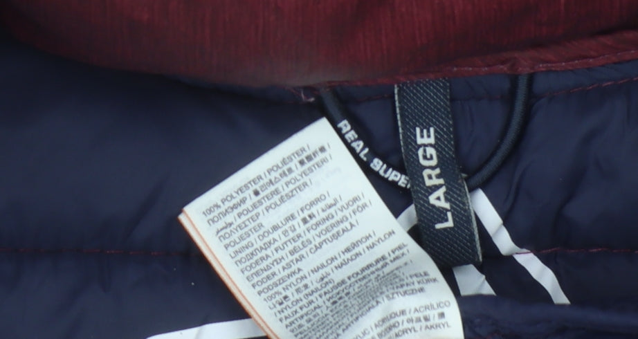 Superdry Women's Red Puffer Jacket L, Winter Coat