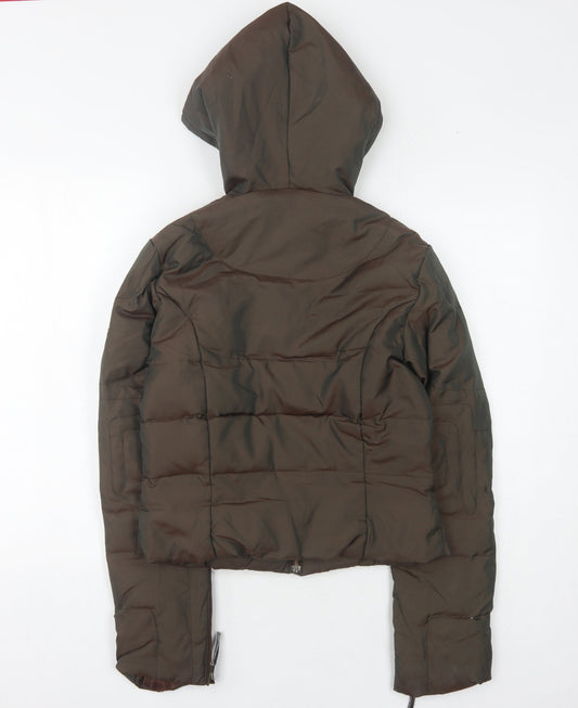 Duck and Cover Women’s Brown Hooded Jacket XS